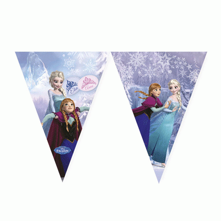 Frozen - Ice Skating Partygirlande - Wimpel (1,43€/Meter)