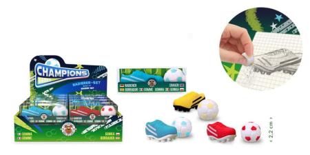 Radierer Fußball-Set