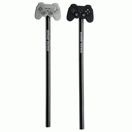 Game Over Bleistift mit Topper