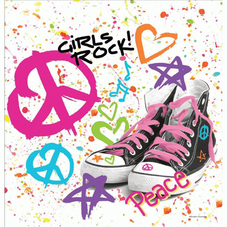 Girls Rock Party Tischdecke