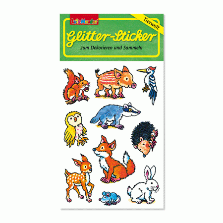 Waldtiere Glitter-Sticker