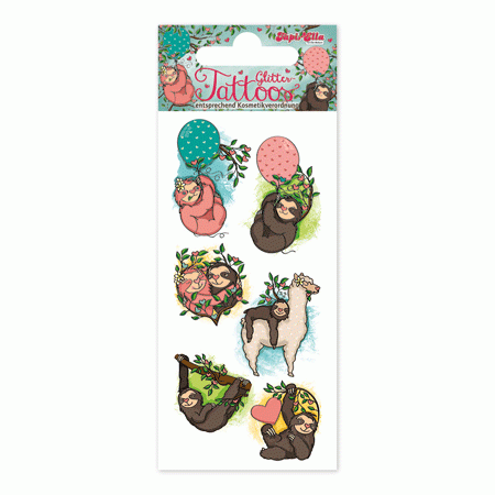 Faultier Glitter Tattoo