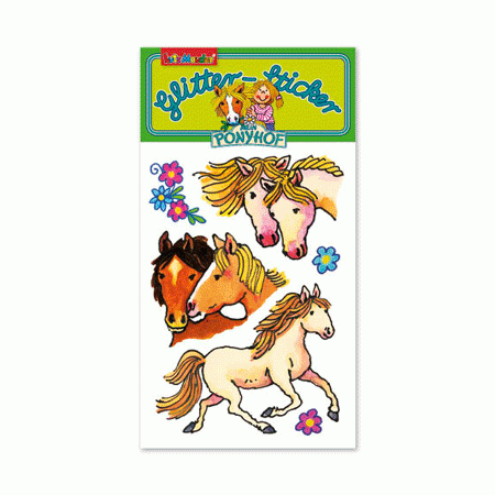 Ponyhof Glitter Sticker von Lutz Mauder