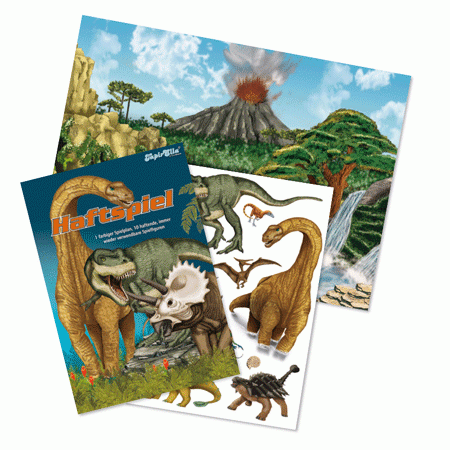 Dinosaurier Haftspiel DIN A4