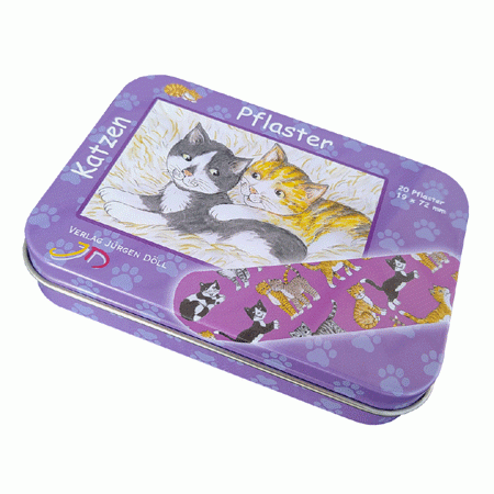Katzen Pflasterdose mit 20 Pflaster