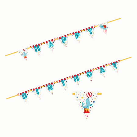 Lustiger Zirkus Girlande (€ 1,18/Meter)