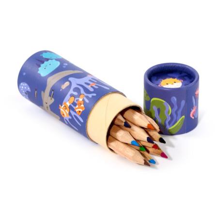 Unterwasser Box mit 12 Buntstiften