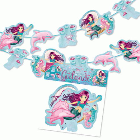 Meerjungfrau Coralie Party Girlande (1,22 €/Meter)