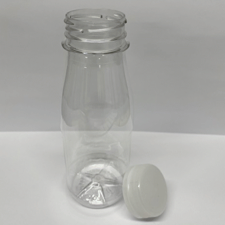 Mini Milch-Flasche 250ml aus Kunststoff mit Deckel