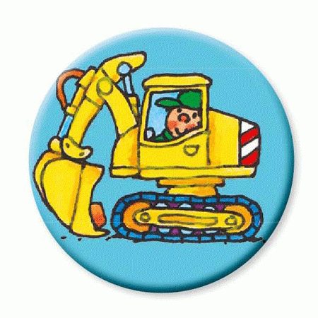 Bagger Mini-Button 1 Stück