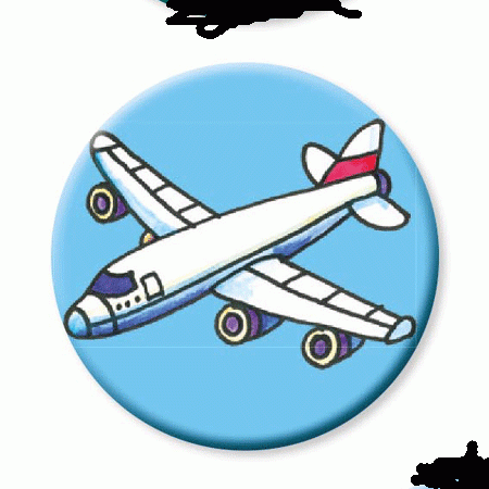 Flugzeug Mini-Button 1 Stück