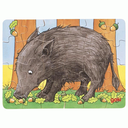 Mini Puzzle Wildschwein