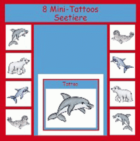 Mini-Tattoos Seetiere