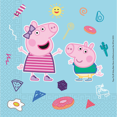 Peppa Pig Party Servietten - kompostierbar