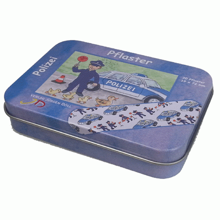 Polizei Pflasterdose mit 20 Pflaster