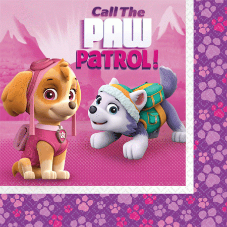 Pink Paw Patrol Party Servietten