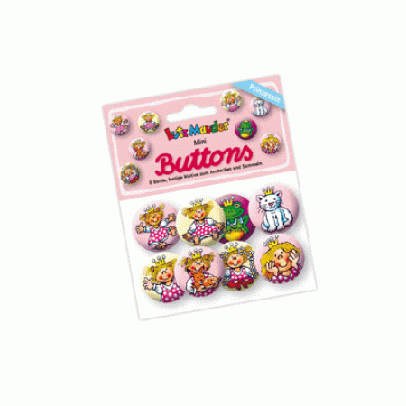 Prinzessin Mini-Button 8 Stück