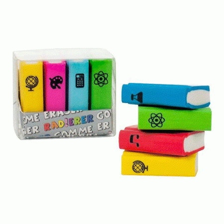 Mini Bücher-Set Radiergummi
