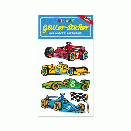Rennautos Glitter-Sticker von Lutz Mauder