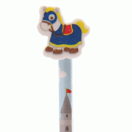 Ritter Bleistift mit Radiergummi Pferd