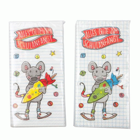 Schulanfang Taschentücher Mäuse Schulanfang Taschentücher Mäuse