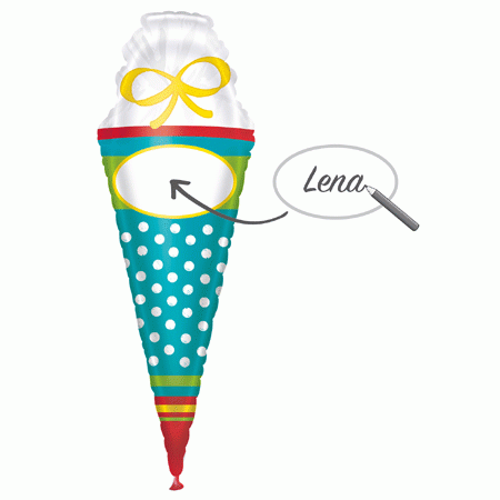 Folienballon Schultüte personalisiert
