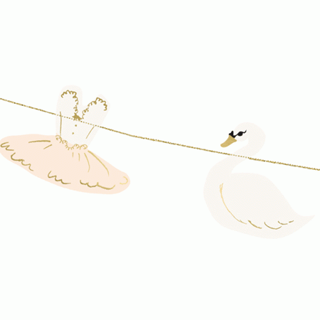 Lovely Schwan Party Girlande (€1,25/Meter)