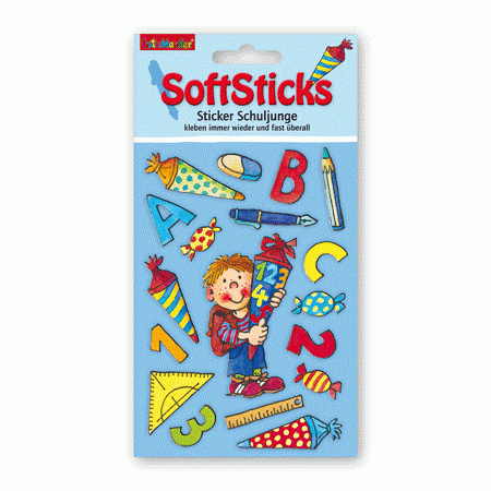 Schuljunge Soft Sticks - Sticker von Lutz Mauder Schuljunge Soft Sticks - Sticker von Lutz Mauder