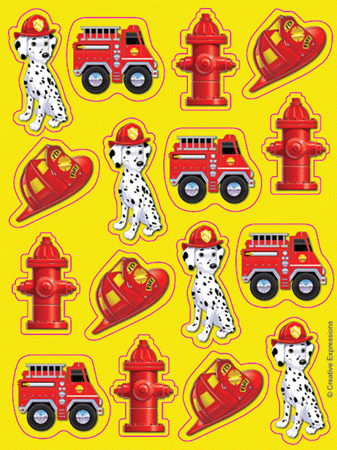 Feuerwehr Sticker 4 Blätter