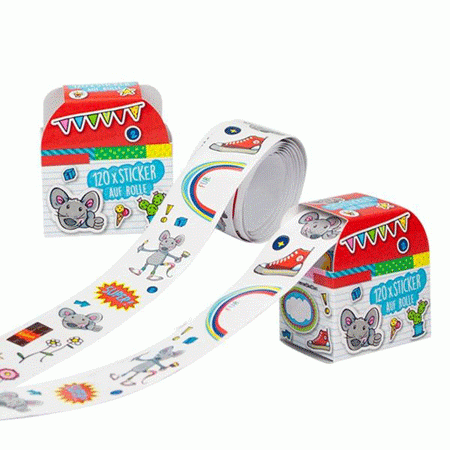 Stickerrolle miit 120 Stickern zum Schulanfang Stickerrolle miit 120 Stickern zum Schulanfang
