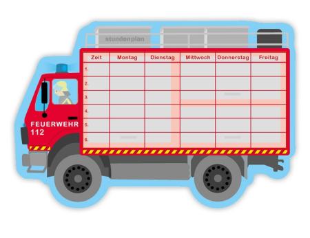 Feuerwehr Stundenpläne 2 Stück