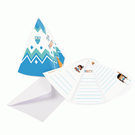 Tepee & Tomahawk Party Einladung