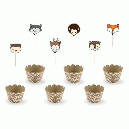 Woodland Muffinbanderolen mit Picker Woodland Muffinbanderolen mit Picker