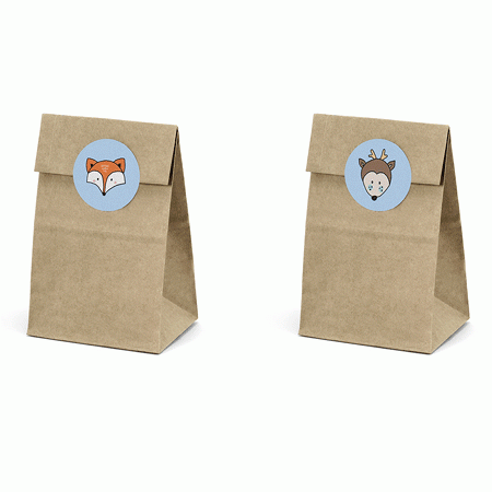 Woodland Geschenktüten mit Stickern Woodland Geschenktüten mit Stickern