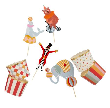 Zirkus Muffinboxen mit Picker