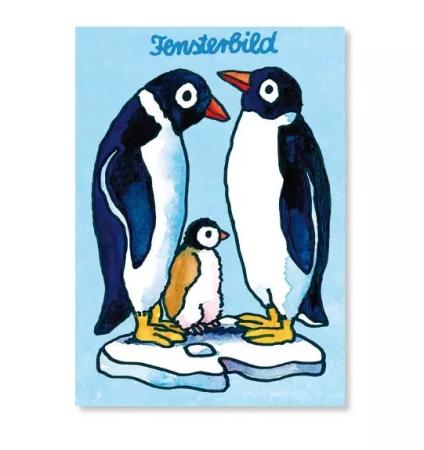 Fensterbild Pinguine