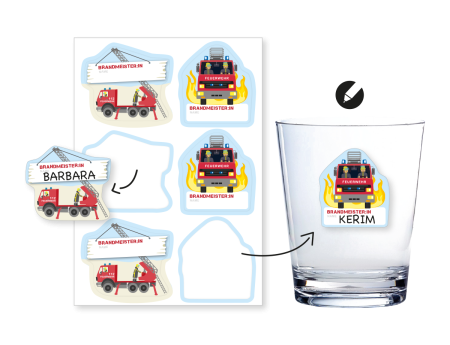 Feuerwehr Namensaufkleber