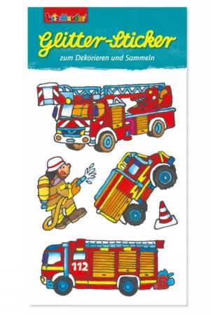 Feuerwehr Glitter Sticker von Lutz Mauder