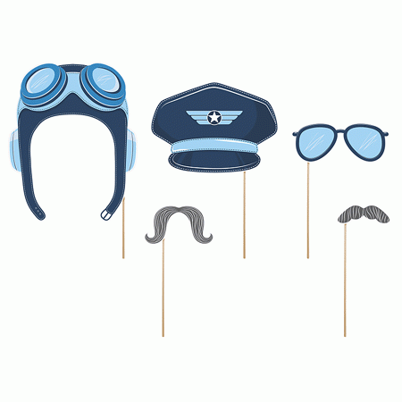 Kleines Flugzeug Photo Booth Pilot