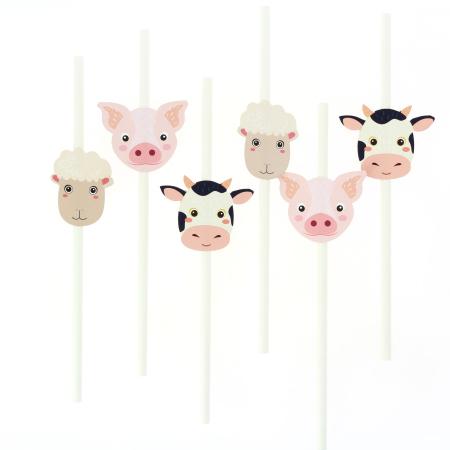 Bauernhof Papier Trinkhalme - Eco friendly