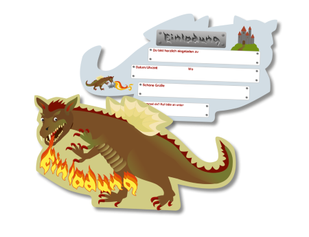 Drache Einladungskarten